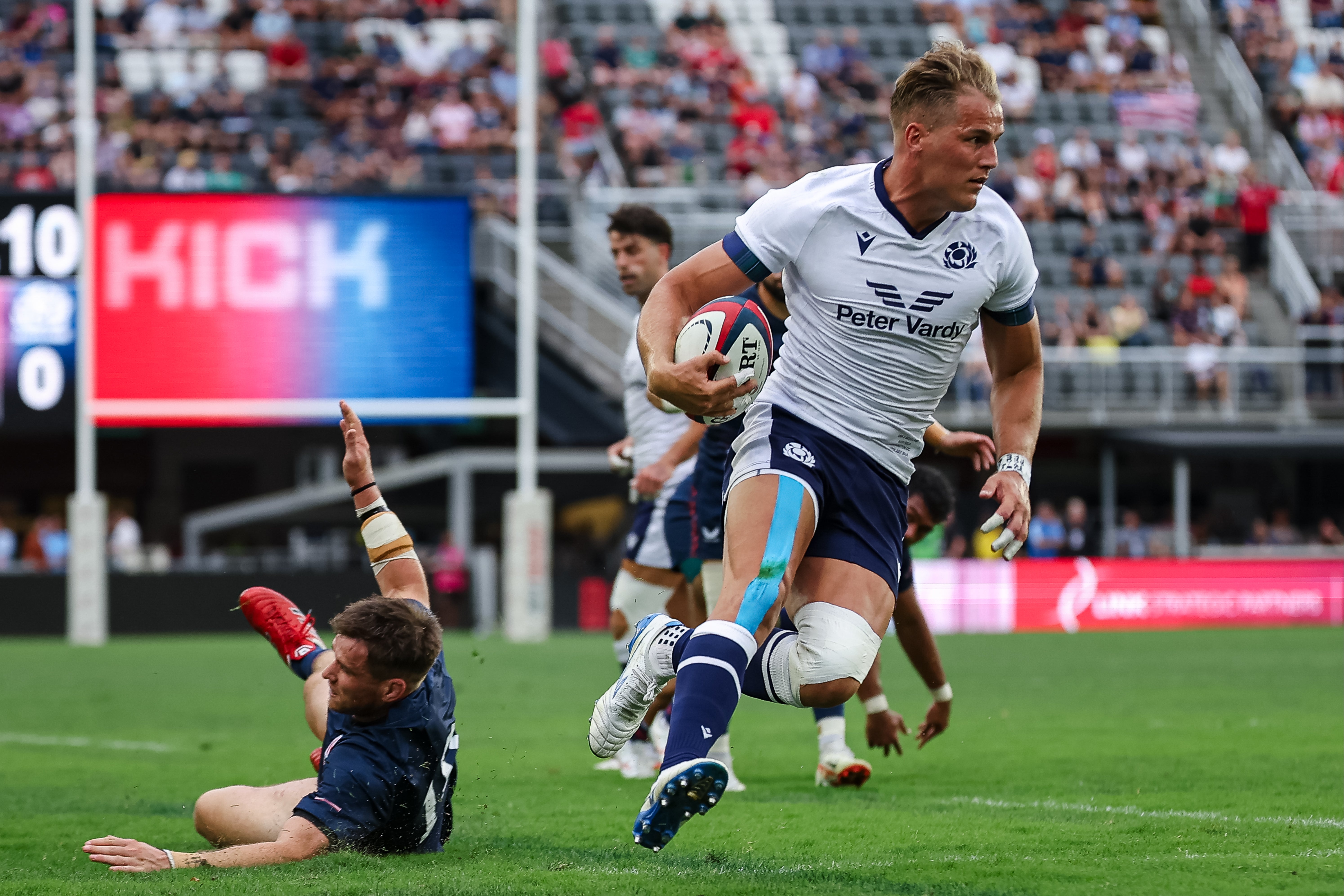 Duhan van der Merwe equalled the Scottish try-scoring record in Washington