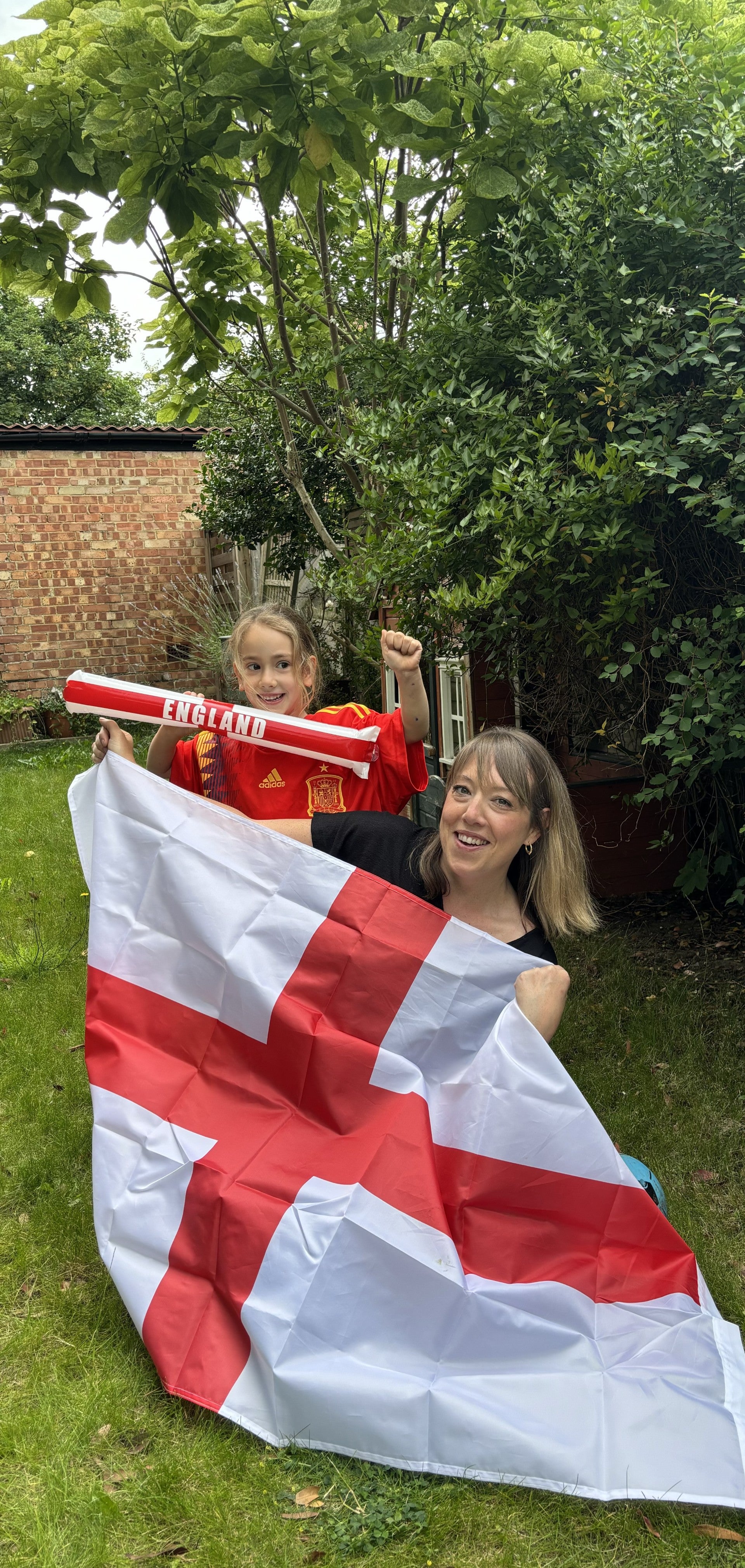 Mrs Garcia will be rooting for England to win (Rebecca Garcia/PA)