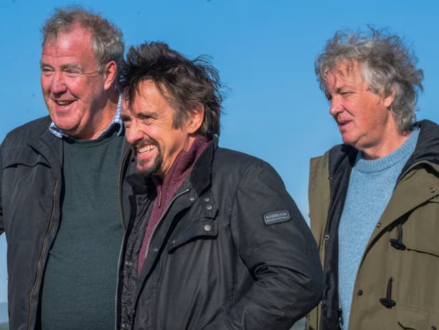 <p>Jeremy Clarkson, Richard Hammond and James May on ‘The Grand Tour’</p>