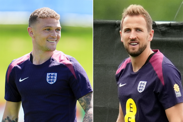 Kieran Trippier (left) and Harry Kane were both training with the rest of the England squad on Saturday (Adam Davy/PA)