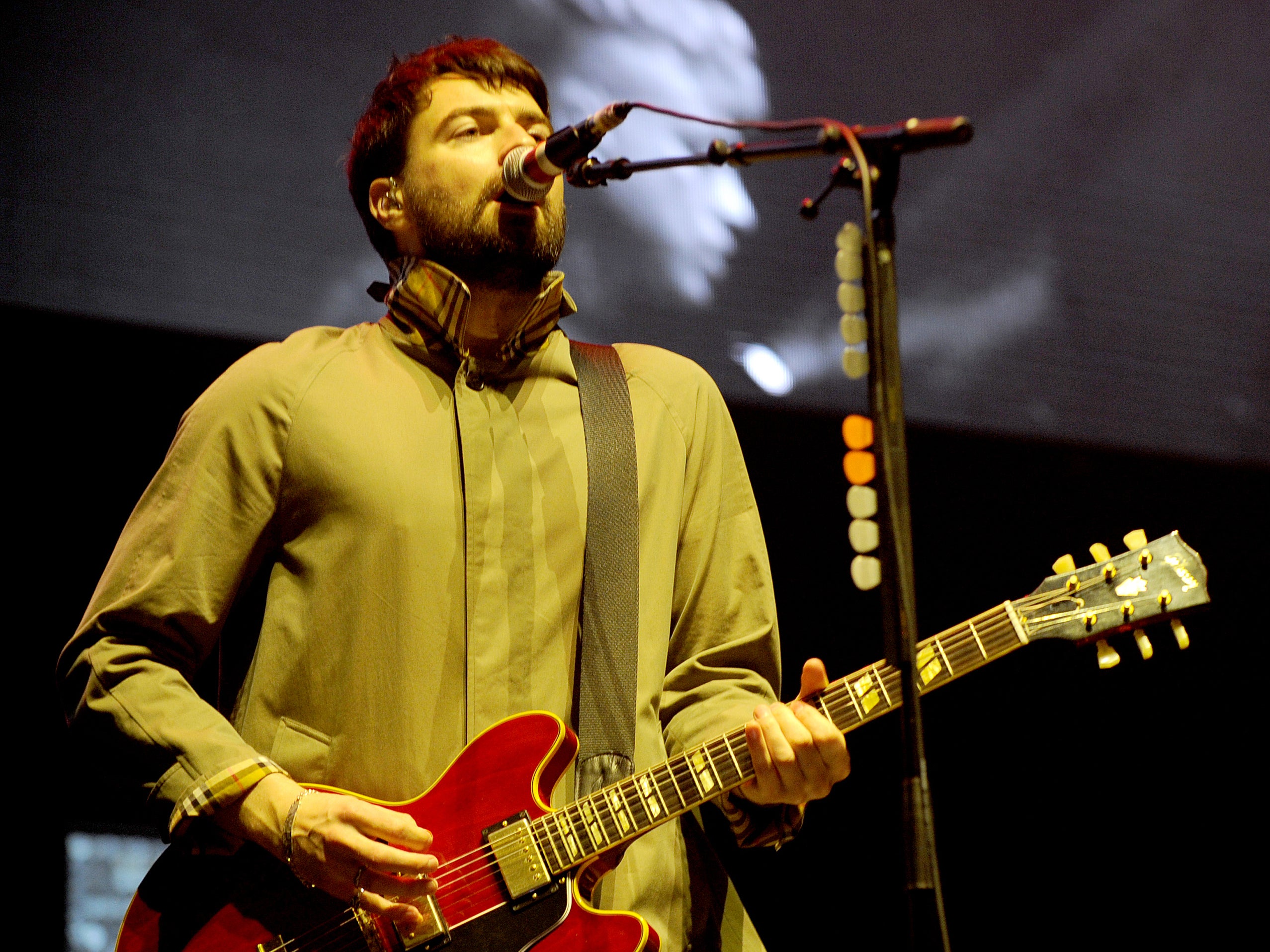 Courteeners frontman Liam Fray on stage at Manchester Arena in 2017