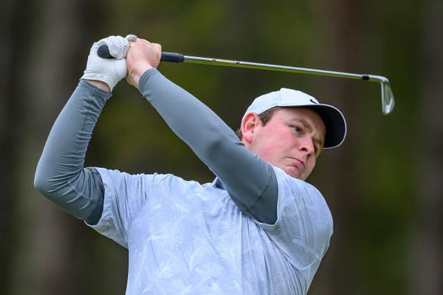 Home favourite Robert MacIntyre trails Ludvig Aberg by two shots heading into the final round of the Genesis Scottish Open (Malcolm Mackenzie/PA)