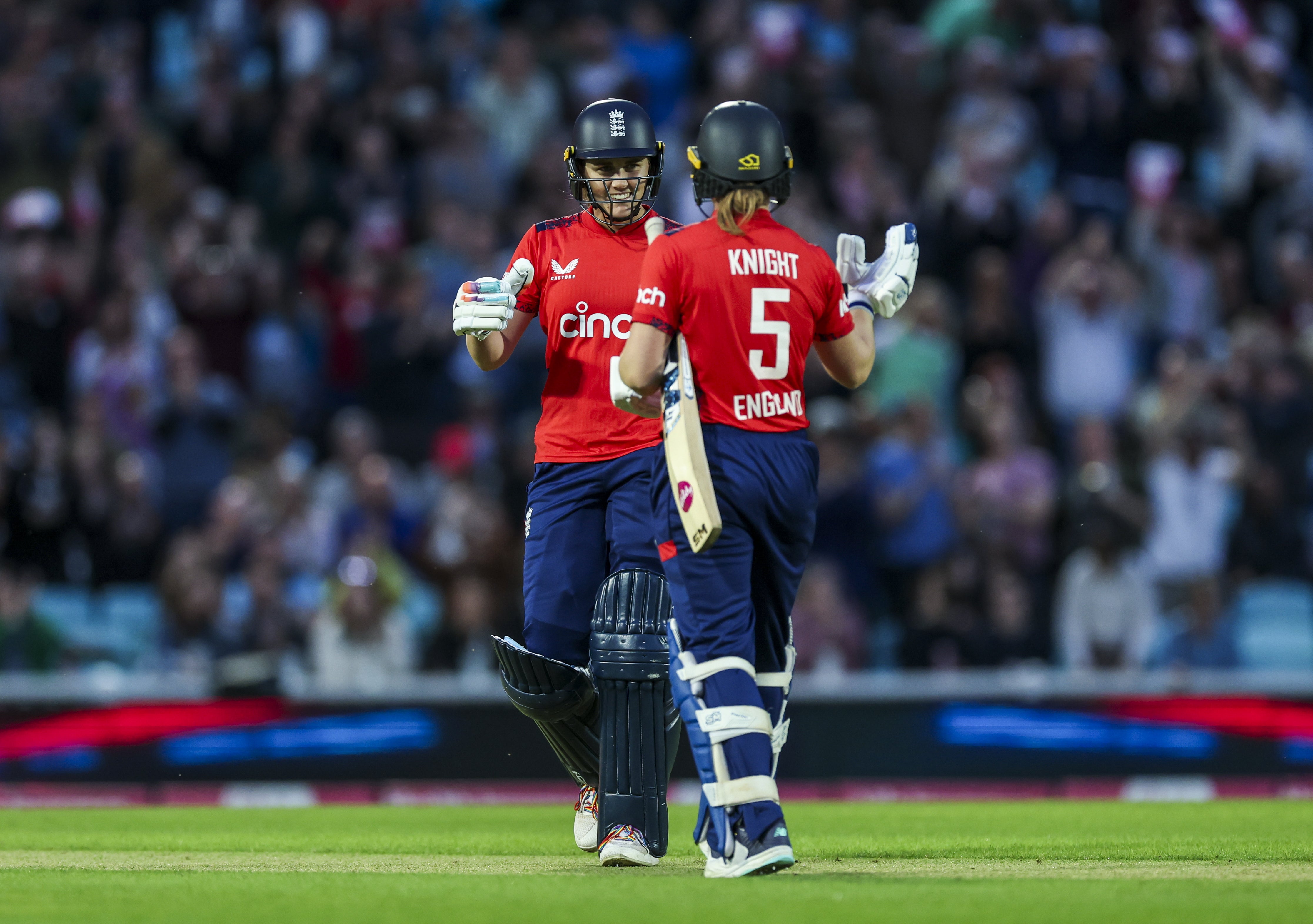 Nat Sciver-Brunt (left) and Heather Knight guided England past their victory target at the Oval (Steven Paston/PA)