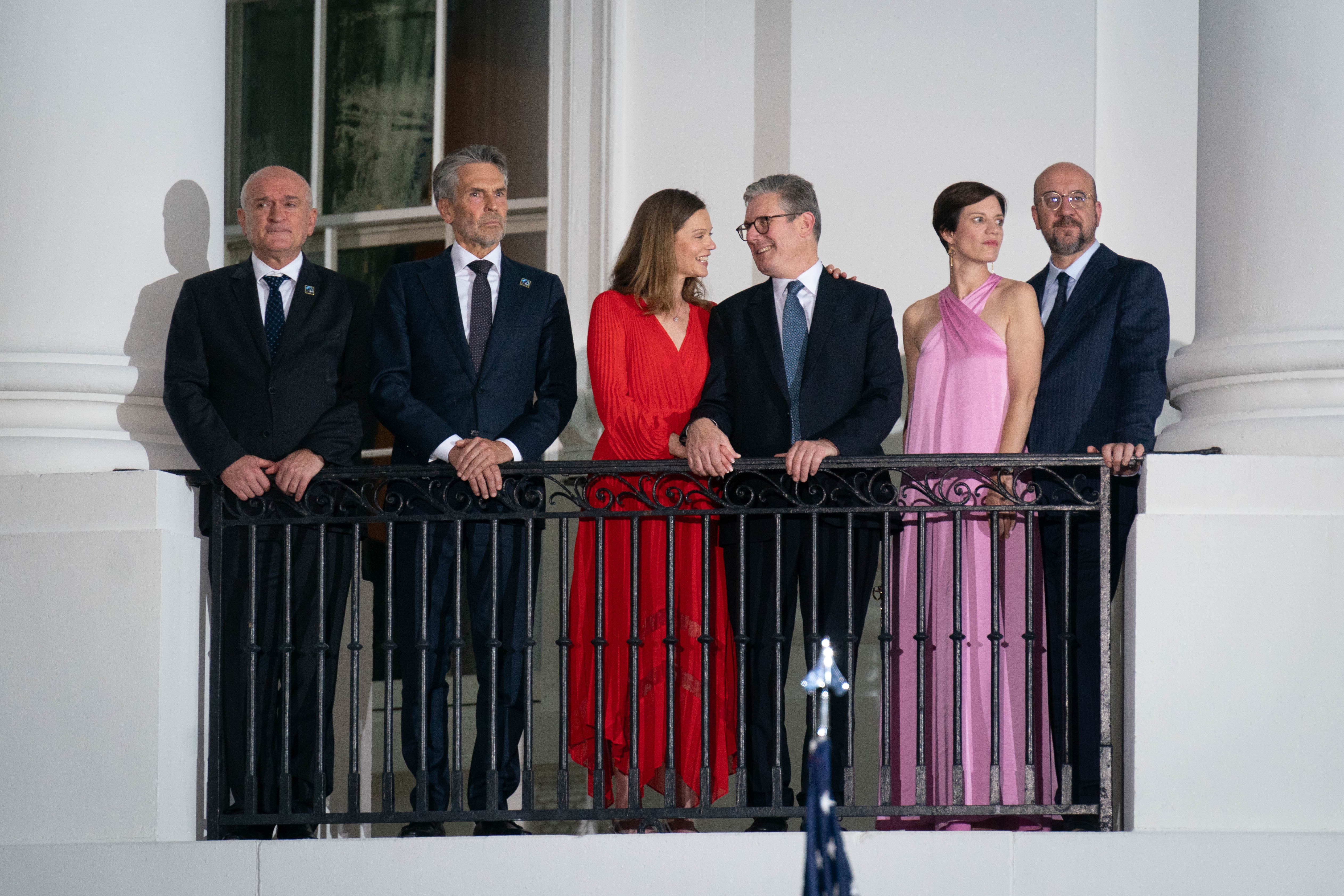 Sir Keir with European leaders at the Nato conference in Washington DC (Stefan Rousseau/PA)