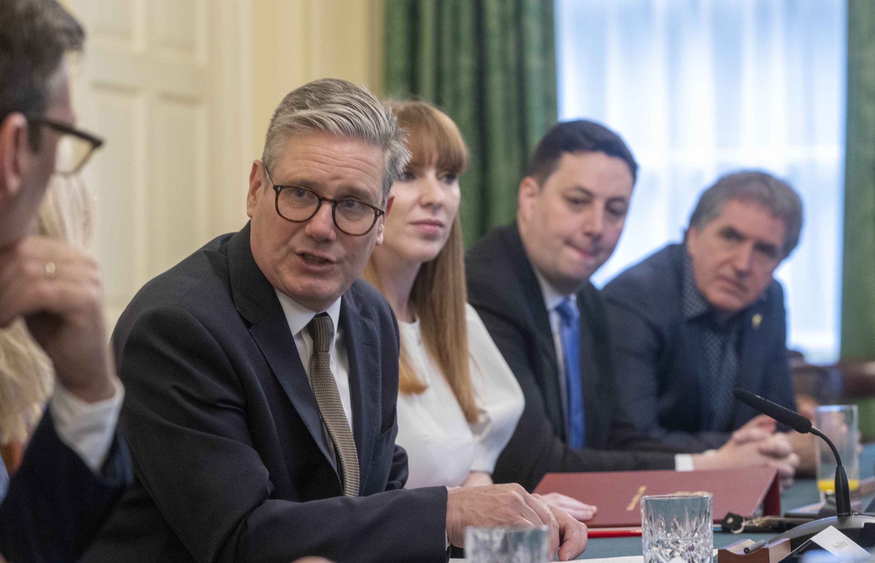 Prime Minister Sir Keir Starmer, pictured at the Cabinet table with Angela Rayner who some fear has been sidelined (Ian Vogler/Daily Mirror/PA)