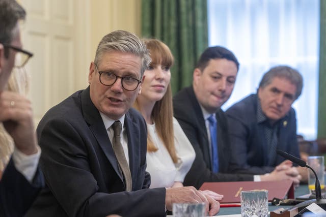 <p>Prime Minister Sir Keir Starmer, pictured at the Cabinet table (Ian Vogler/Daily Mirror/PA)</p>