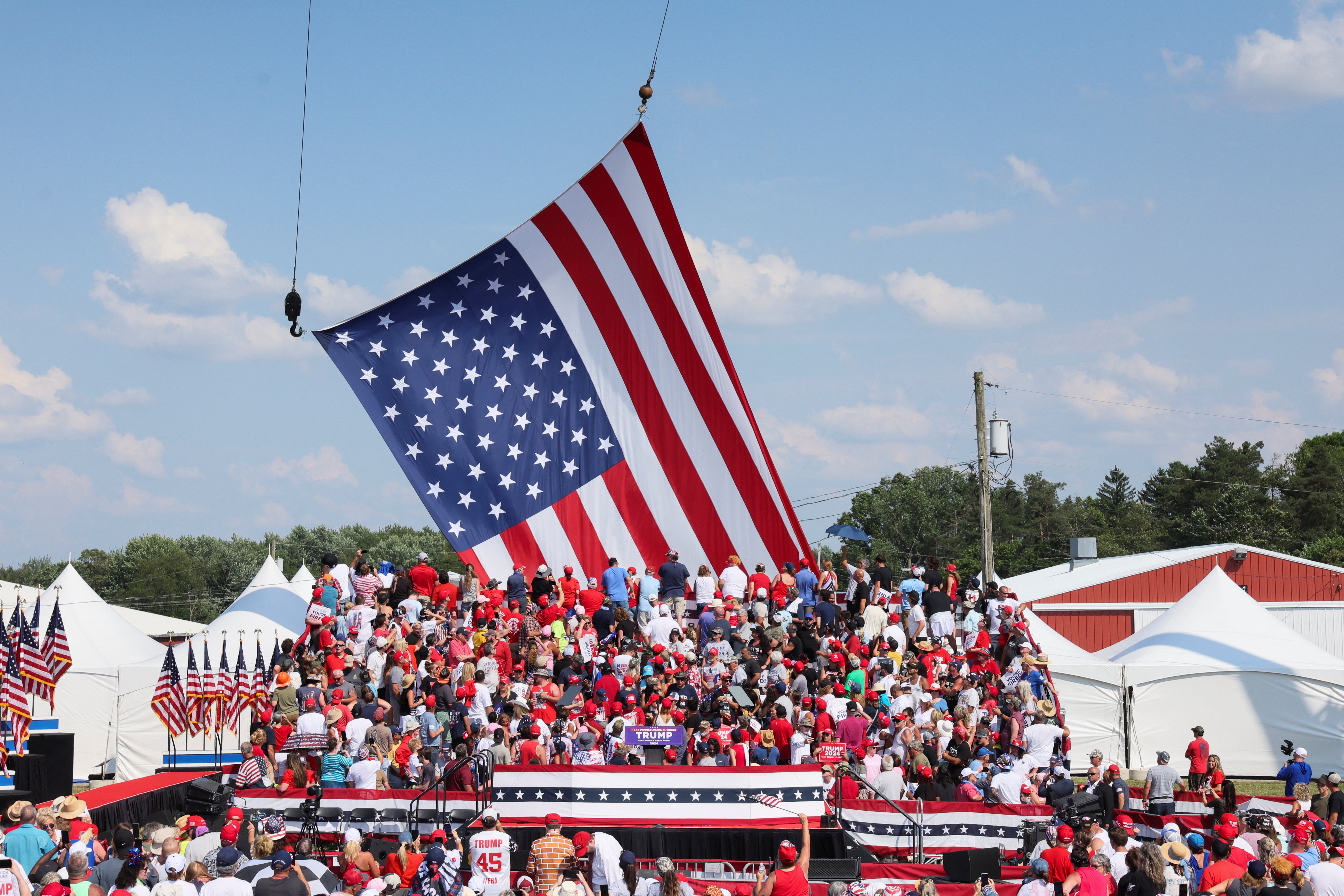 Donald Trump’s supporters gathered for a rally in Butler, Pennsylvania, on July 13