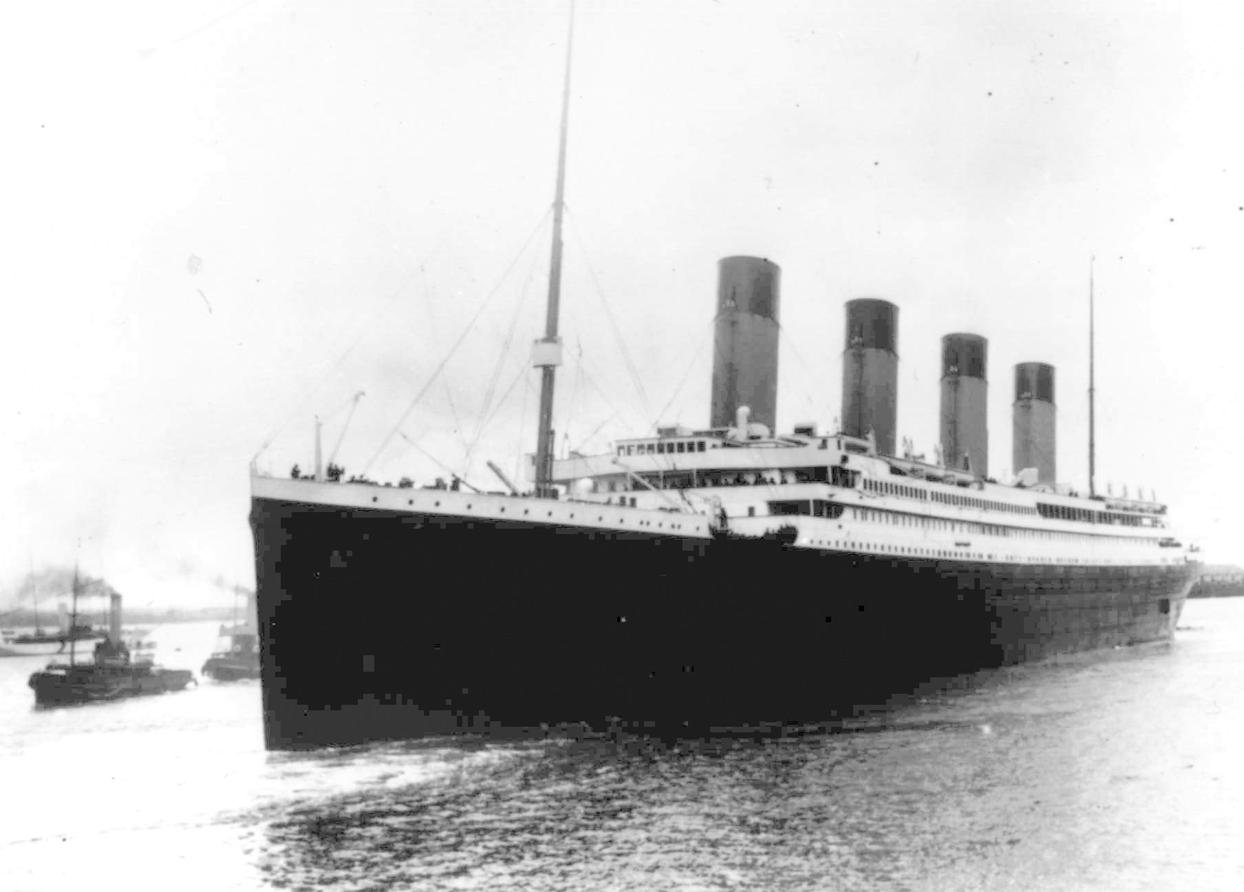 The Titanic leaves Southampton, England, April 10, 1912, on her maiden voyage