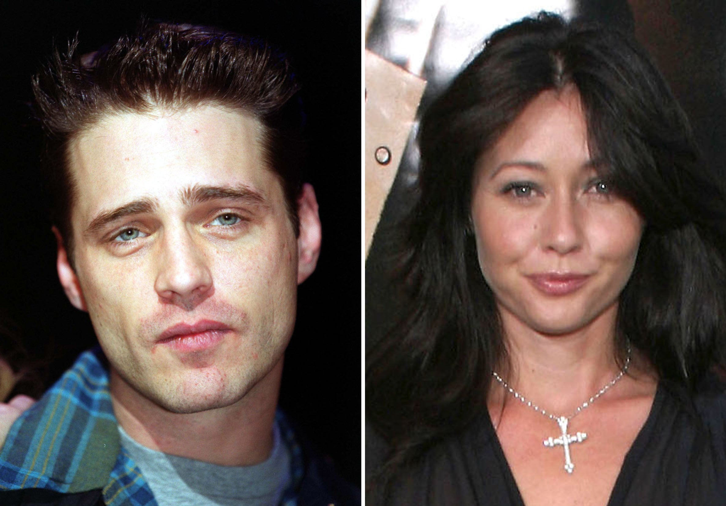 Beverly Hills, 90210 star Jason Priestley and Shannen Doherty (PA)