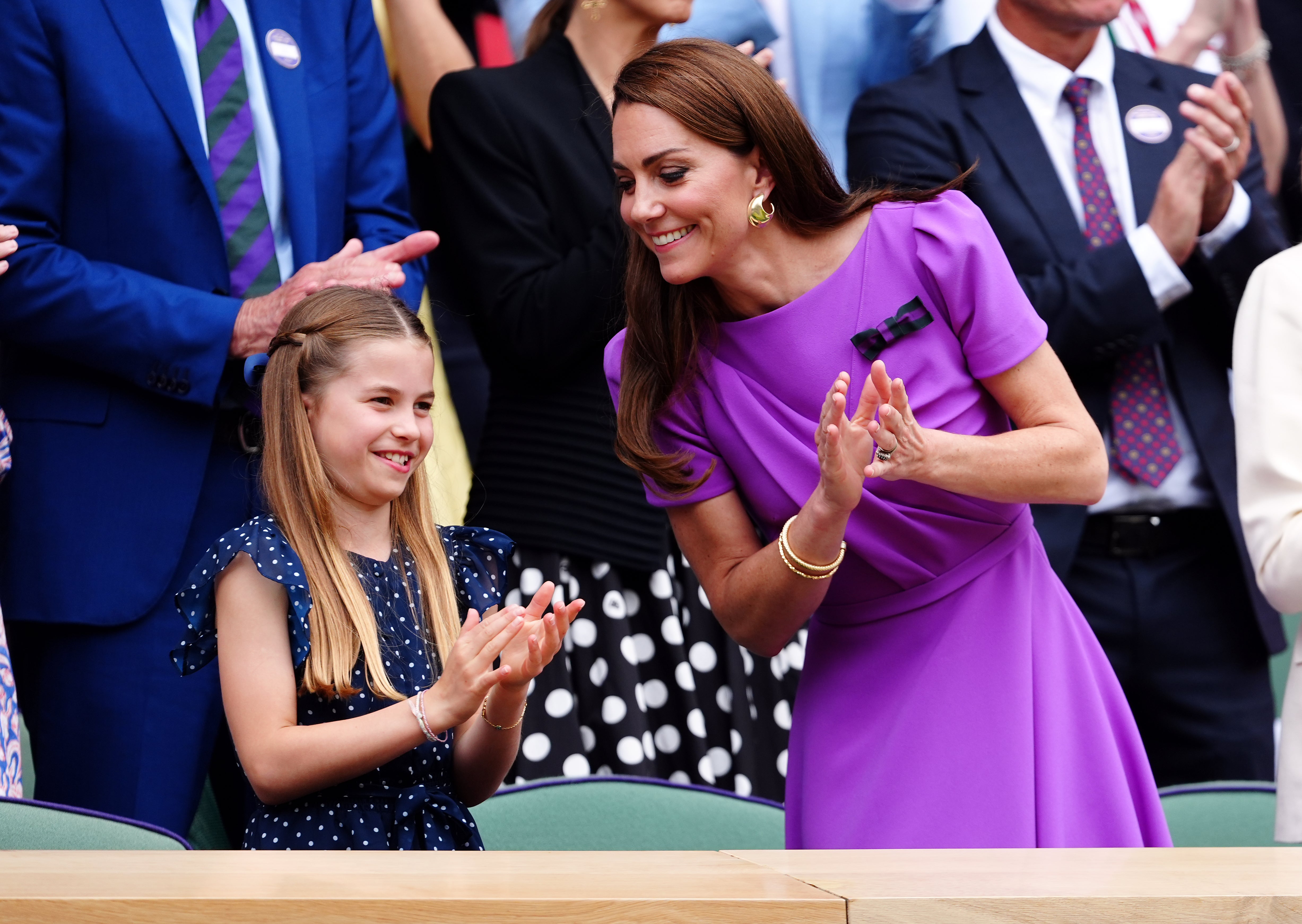 The Princess of Wales and Princess Charlotte in the royal box (Mike Egerton/PA)