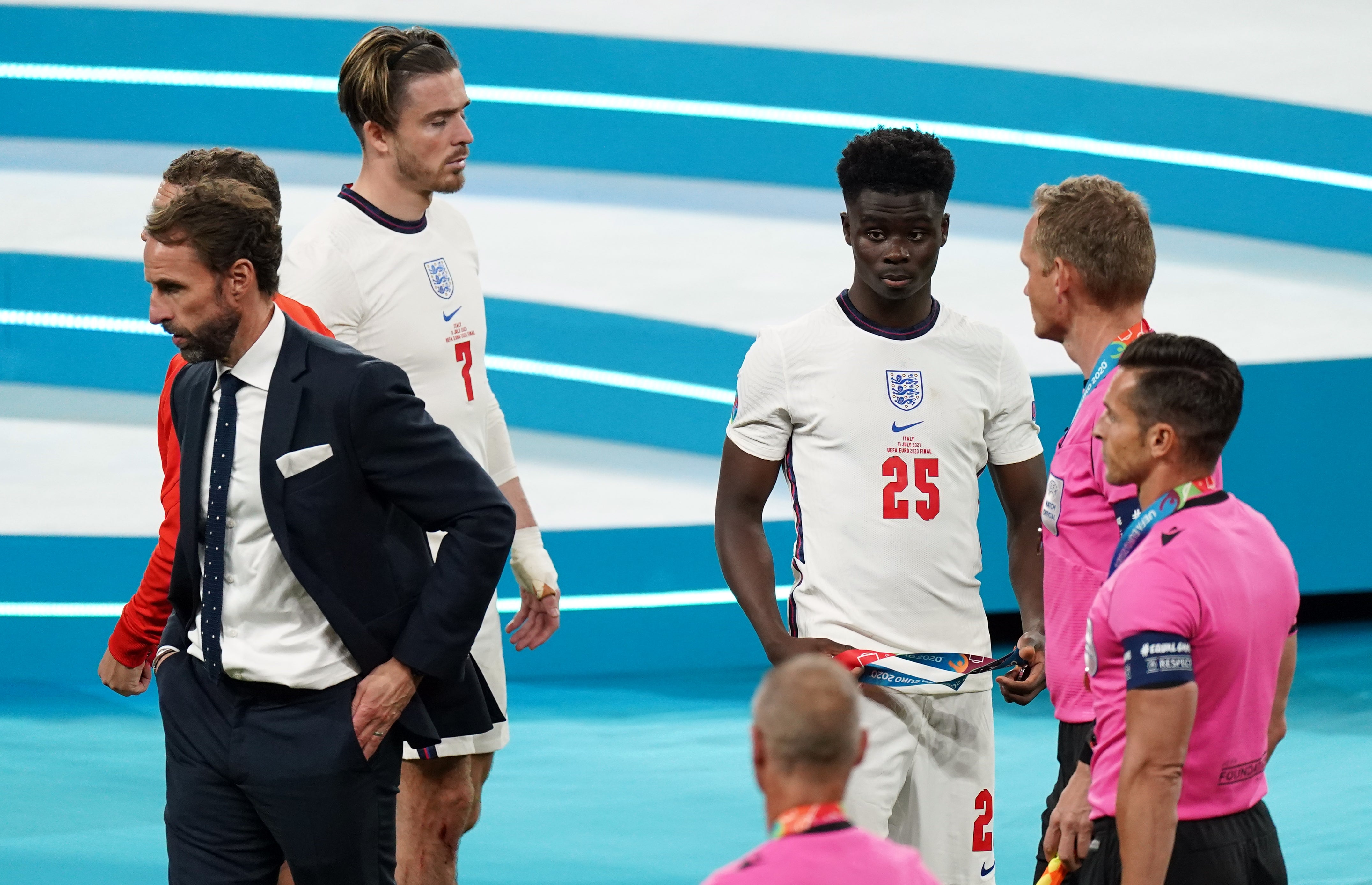 Can England finally move on from the heartbreak of the Euro 2020 final by beating Spain on Sunday? (Mike Egerton/PA)