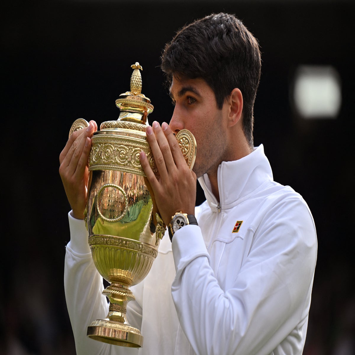 Wimbledon Championship trophy on grass court