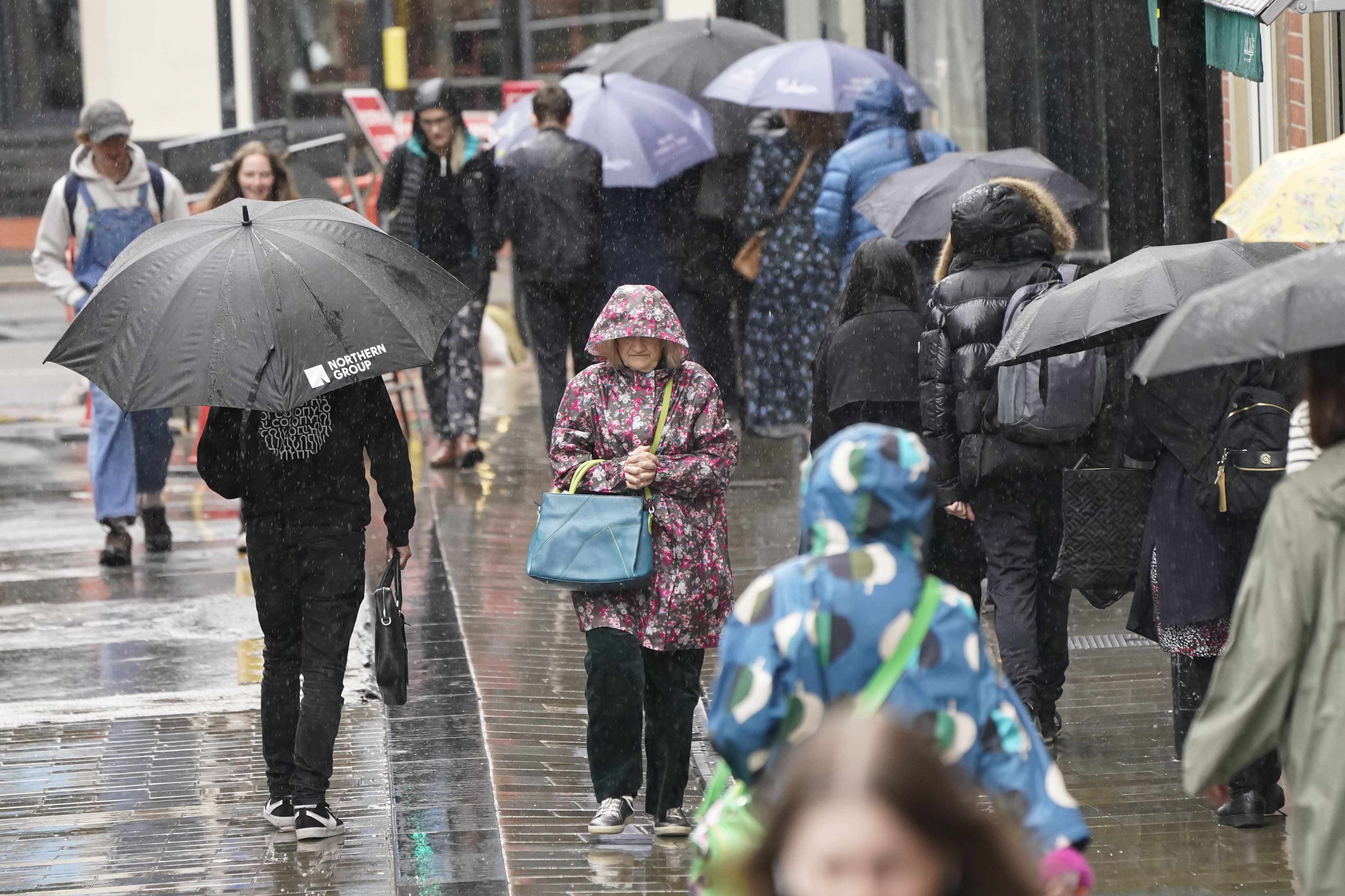 The Met Office issued a yellow weather warning for rain