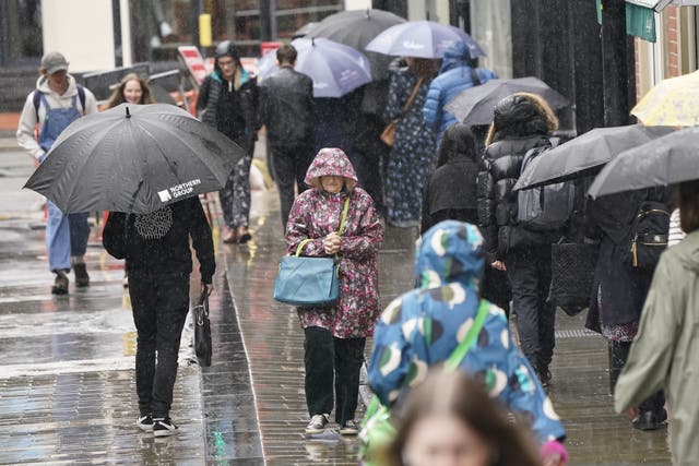 <p>Rain forecast across the country for the week </p>