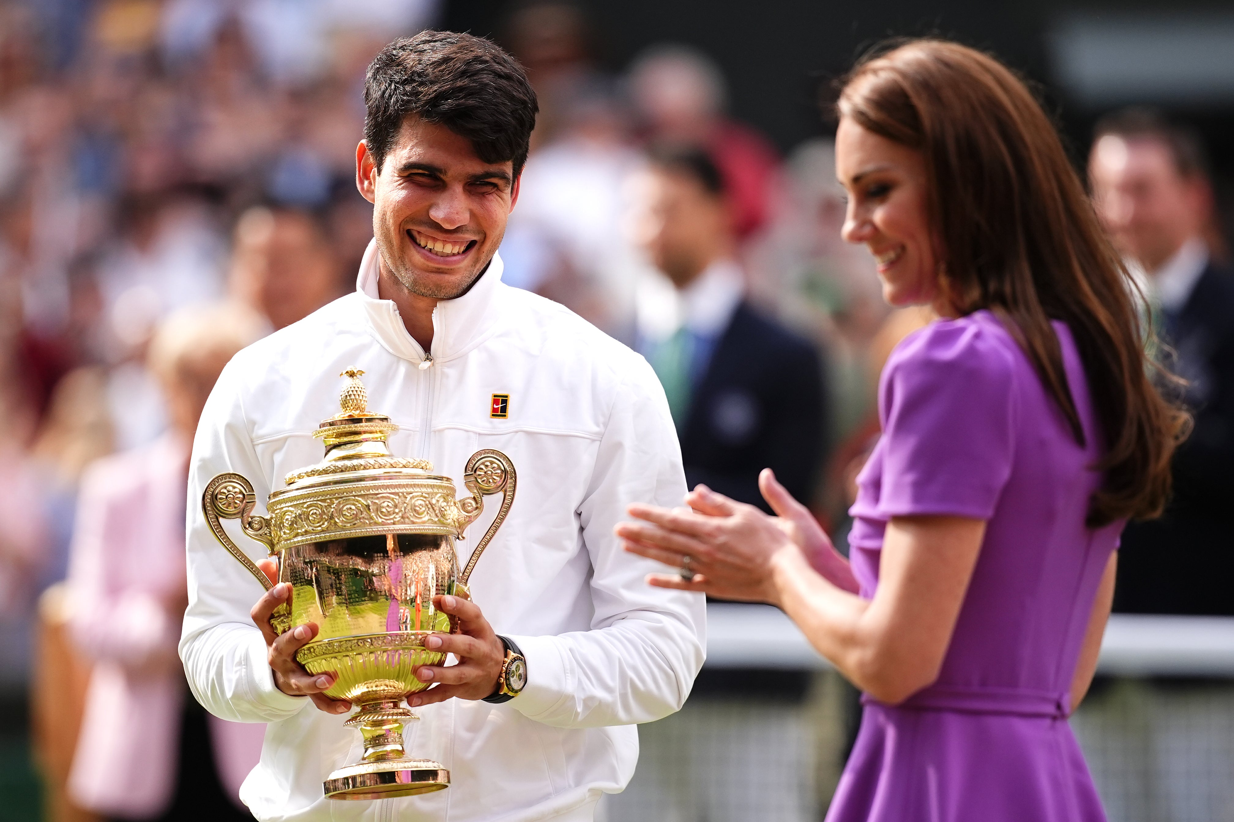 The Princess of Wales appeared at Wimbledon last weekend to present the trophies.