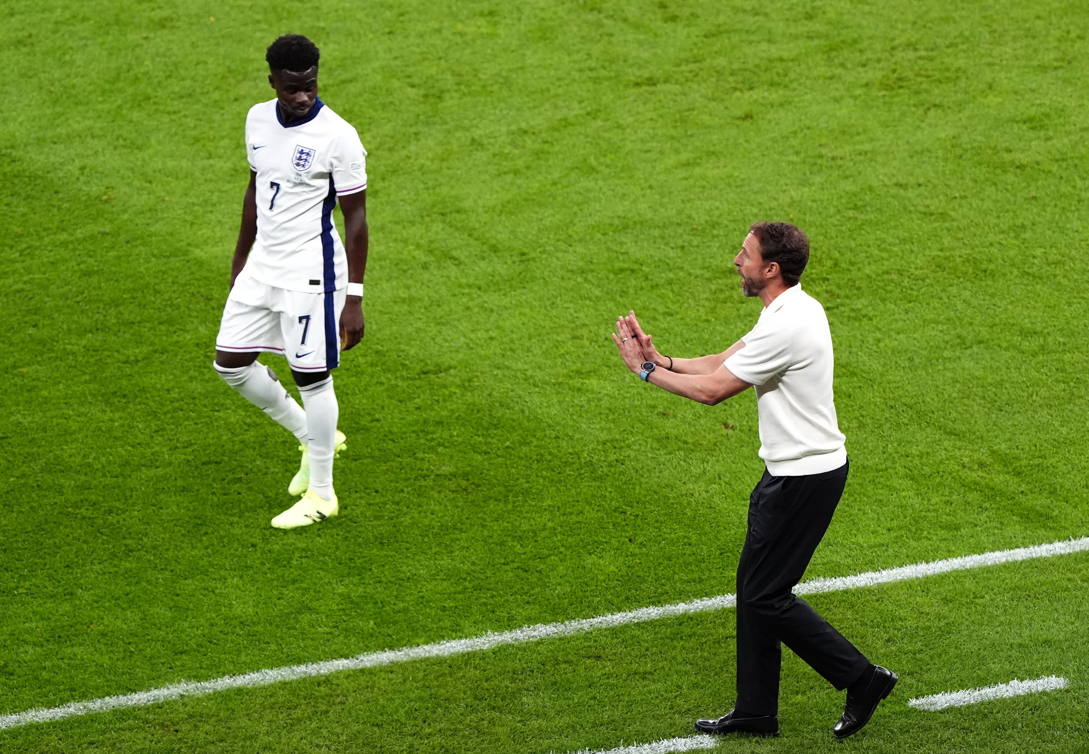 England manager Gareth Southgate (right) came under scrutiny for the make up of his side (Andrew Milligan/PA)