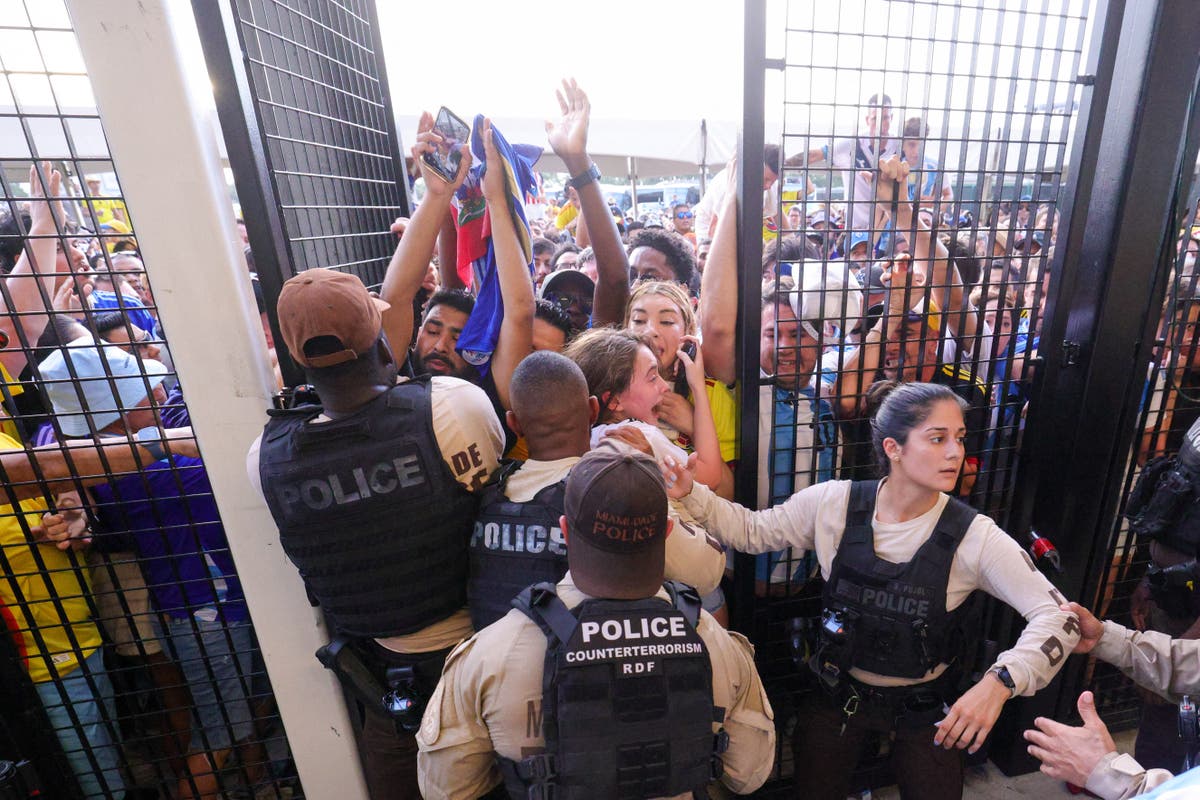 Copa America final kickoff heavily delayed amid fan chaos at Miami stadium Copa America final kickoff heavily delayed amid fan chaos at Miami stadium