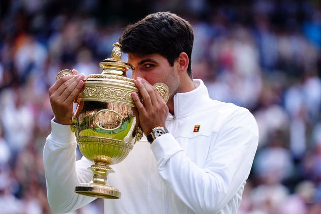 Carlos Alcaraz is the Wimbledon champion again (Mike Egerton/PA)