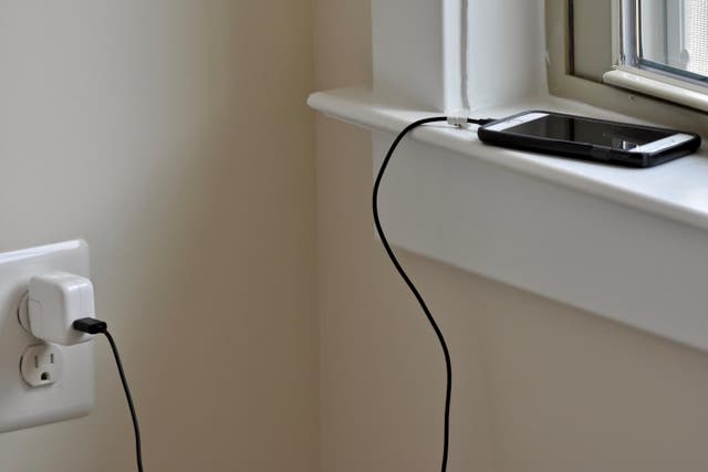 <p>A phone charging
</p>