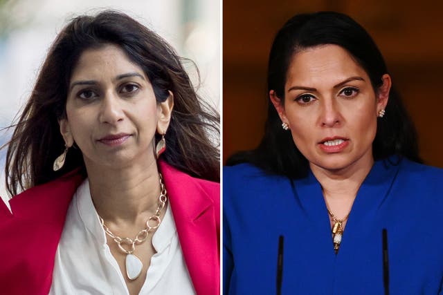 <p>‘Each row has been more bitter than its predecessor and today’s arguments are fuelled in part by rival ambitions – for example, those of extreme right-wingers like Suella Braverman and Priti Patel,’ writes Lord Patten </p>