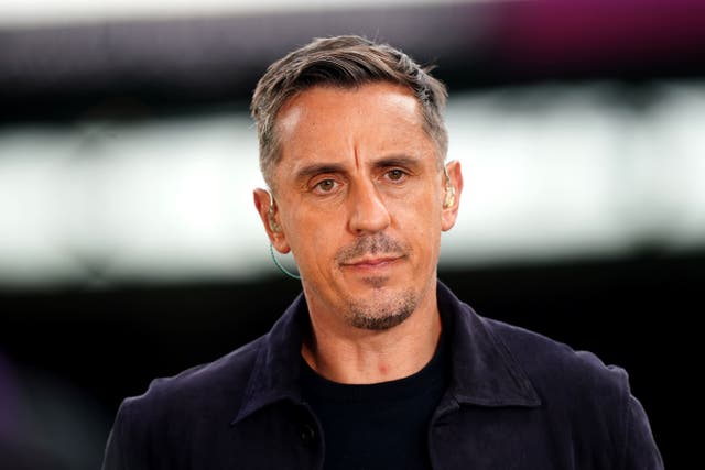 Former England defender Gary Neville says the national team need to adapt their style when playing top teams (Mike Egerton/PA)