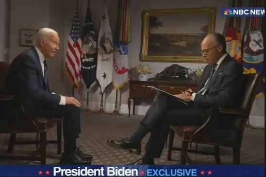 Biden has conducted multiple campaign events this week, including a sit down interview with NBC’s Lester Holt on Monday