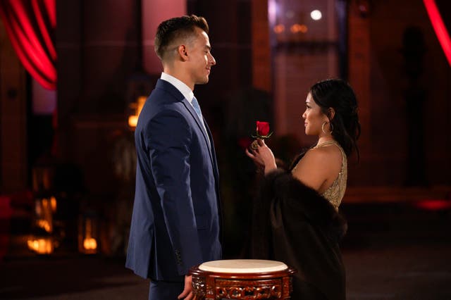 <p>Aaron and Jenn on ‘The Bachelorette’</p>