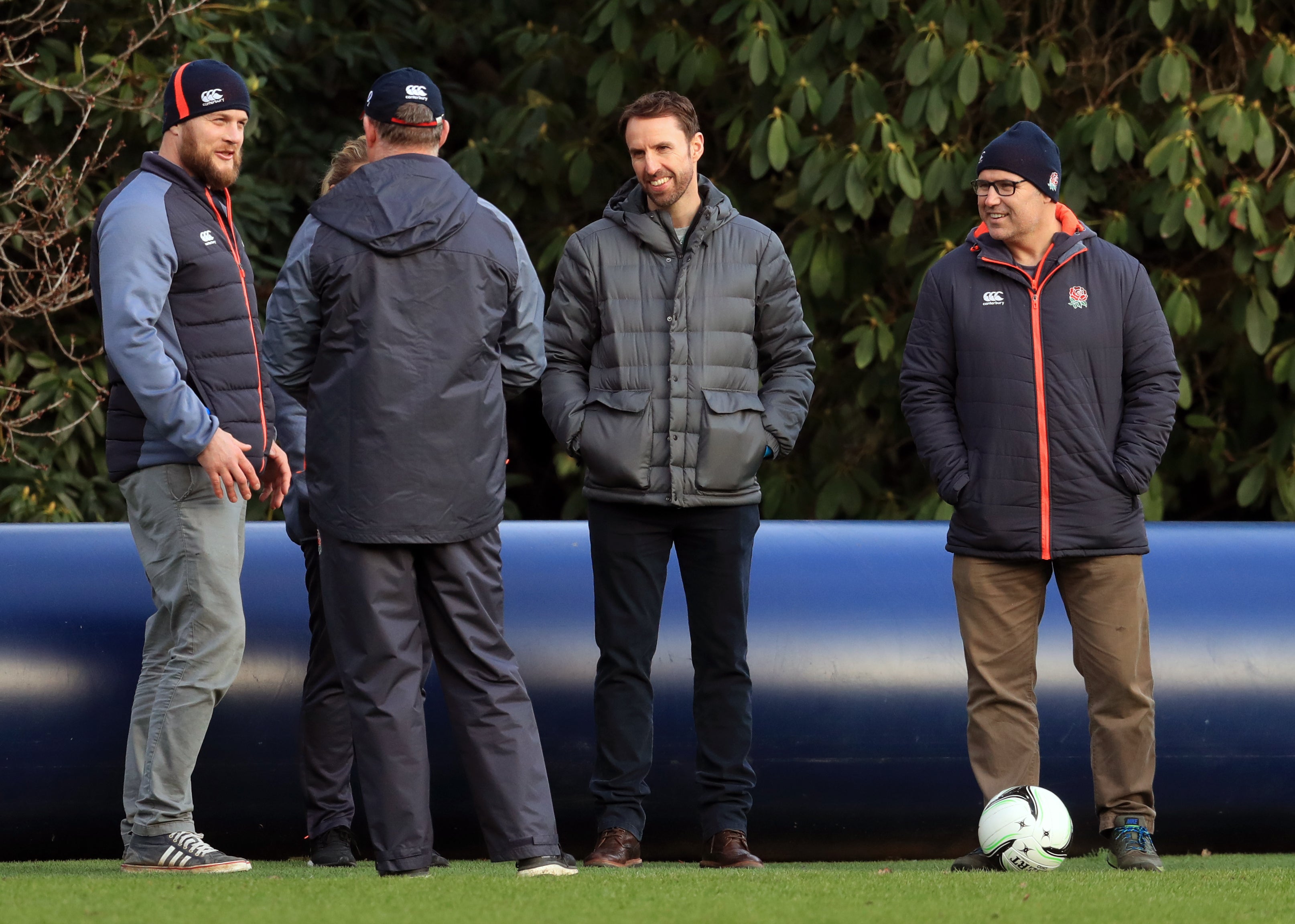 Southgate went to watch England’s rugby union side train during the 2017 Six Nations (Adam Davy/PA)