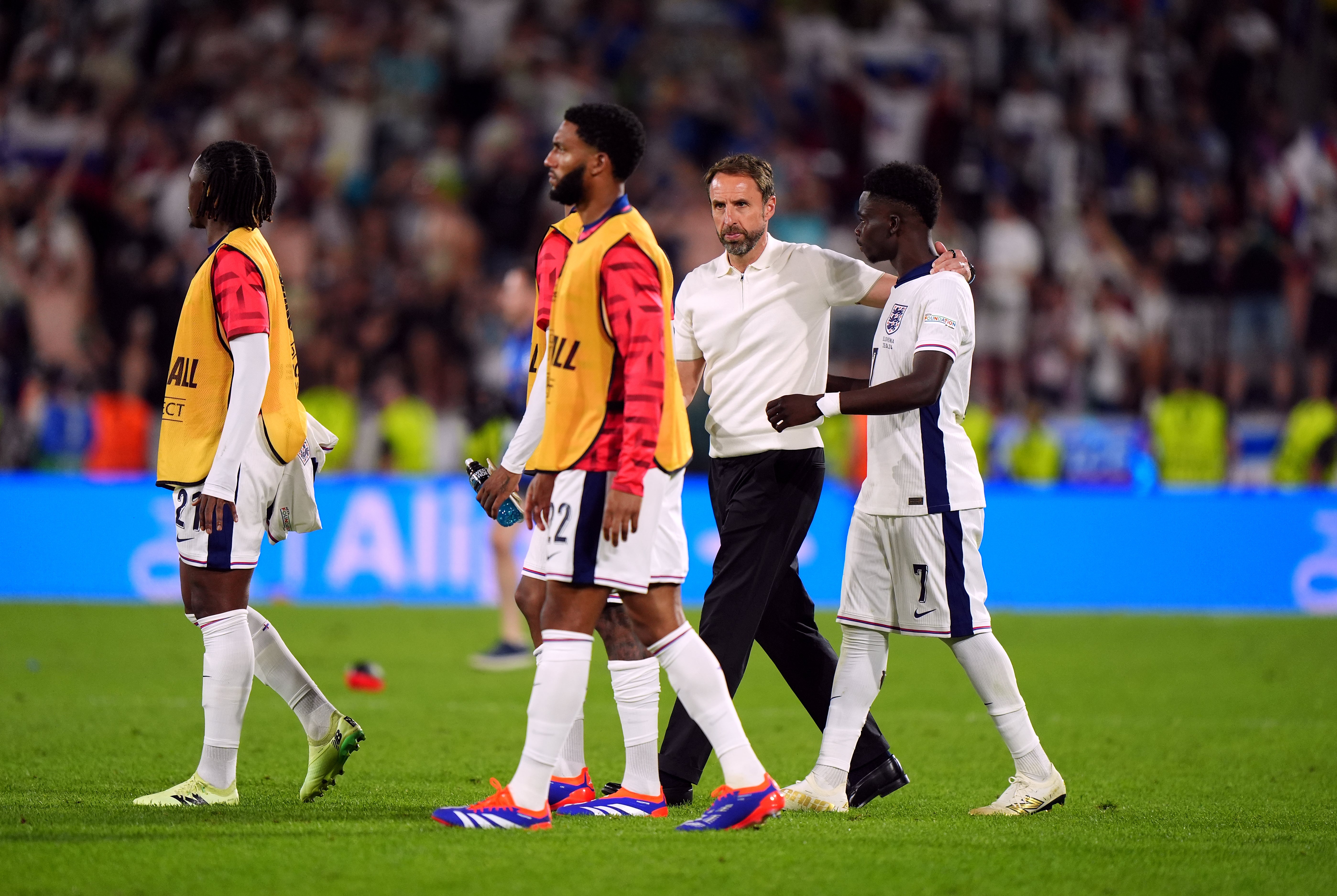 Despite drawing widespread criticism for their performances early on in the Euro 2024 finals, England topped Group C and avoided what appeared to be the much tougher half of the draw for the knockout stages (Bradley Collyer/PA)