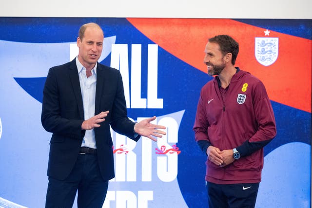 William has paid tribute to Gareth Southgate’s management of the England squad (Paul Cooper/Daily Telegraph/PA)