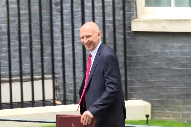 Screen grab taken from PA Video of Defence Secretary John Healey arriving in Downing Street, London, to take part in Prime Minister Sir Keir Starmer’s first Cabinet meeting following the landslide General Election victory for the Labour Party. Picture date: Saturday July 6, 2024.