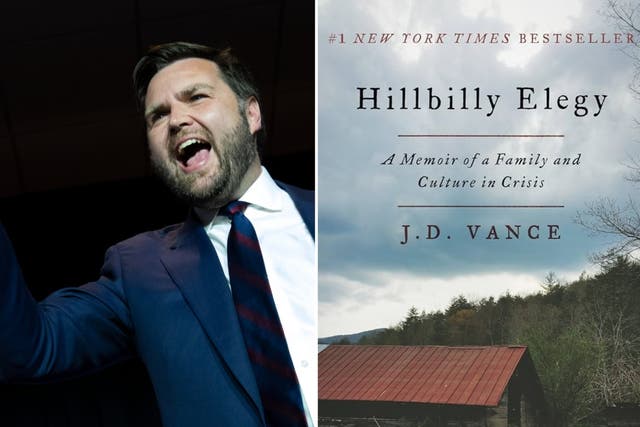 <p>JD Vance and his 2016 memoir about growing up in Ohio </p>