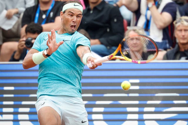 Rafael Nadal has been practising with the goal of being at his best for the Paris Olympics later this month (Adam Ihse/AP)