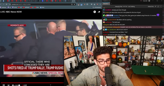 <p>Popular progressive streamer Hasan Piker reacts to the attempt on Donald Trump’s life.  </p>