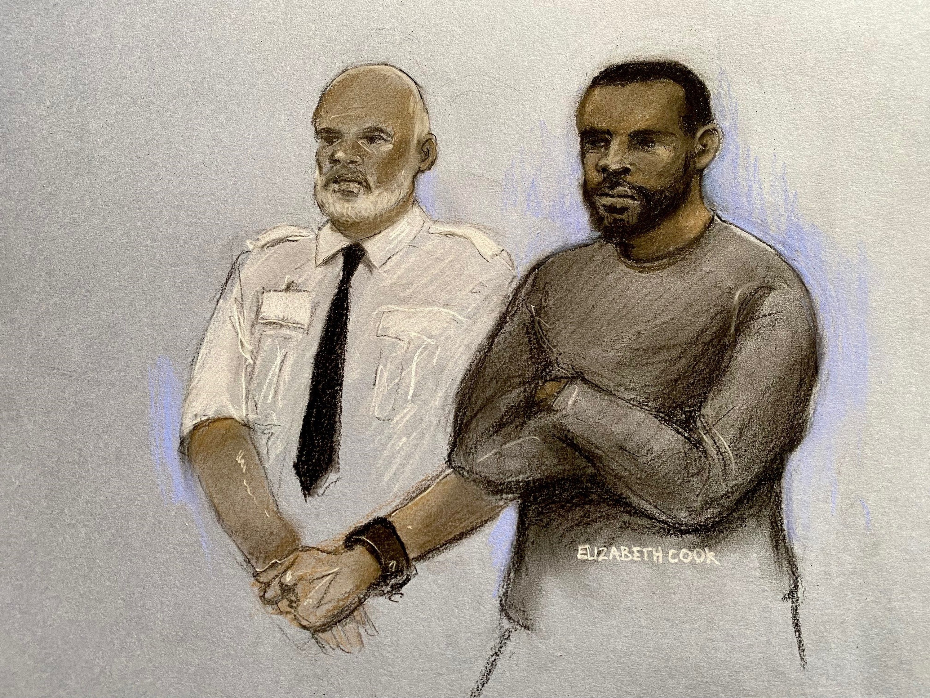 Yostin Andres Mosquera appeared at the Old Bailey charged with the murders of Albert Alfonso and Paul Longworth