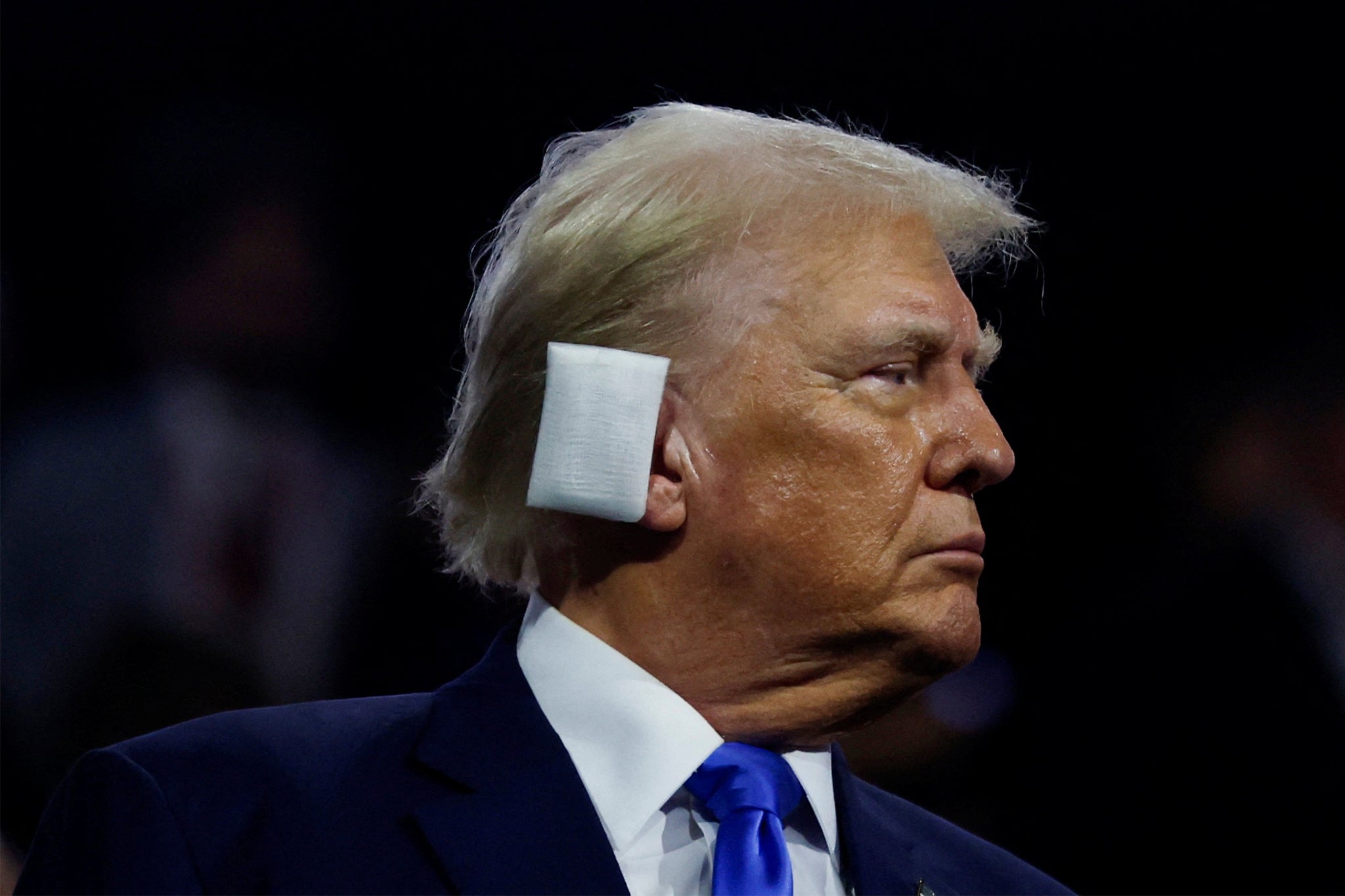 Trump appears at the RNC with a bandaged ear after the assassination attempt against him