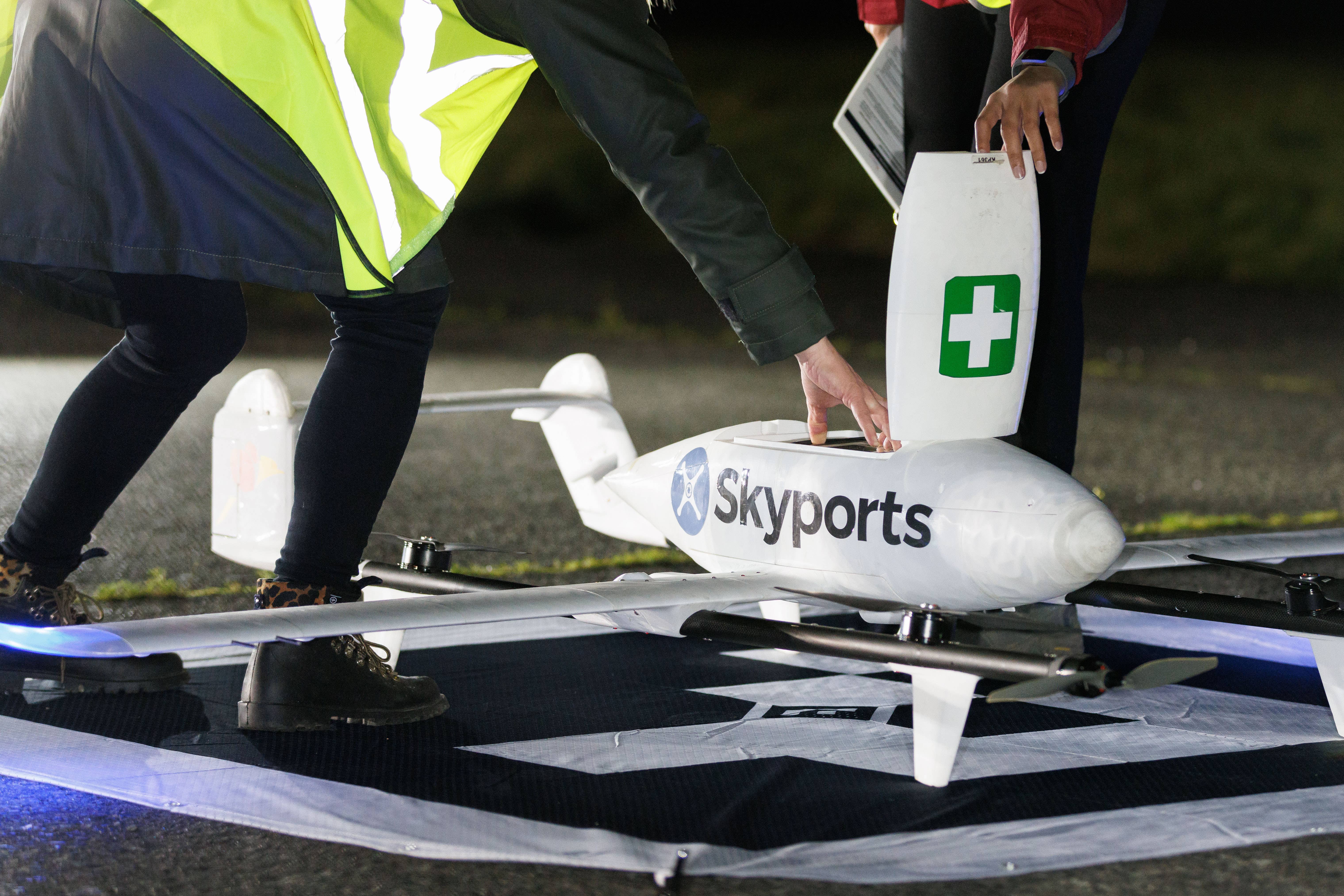 The use of drones to get defibrillators to cardiac arrest patients quickly is being trialled (SAS/PA)