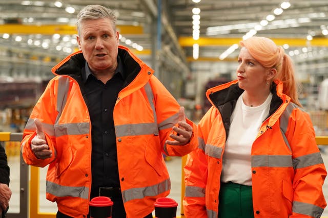 <p>Prime minister Sir Keir Starmer pictured with transport secretary Louise Haigh</p>