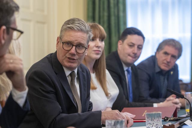 Sir Keir Starmer and Deputy Prime Minister Angela Rayner during a meeting with English regional mayors earlier in July (Ian Vogler/Daily Mirror/PA)