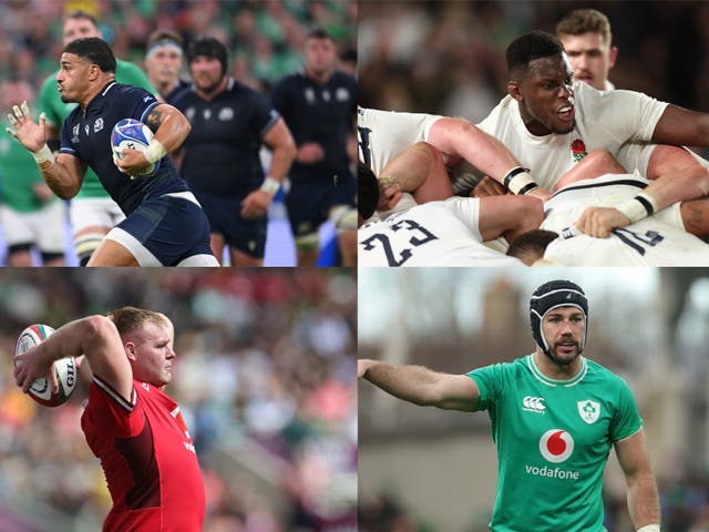 <p>Sione Tuipulotu, Maro Itoje, Caelan Doris and Dewi Lake (clockwise from top left) could all be in Andy Farrell’s squad</p>