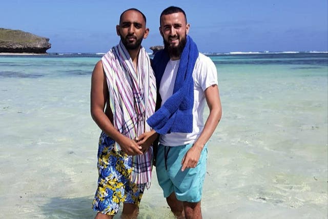 <p>Farooq Abdulrazaq, 37 (left), and Juan Cifuentes, 33, had travelled for an overnight business trip to Denmark </p>