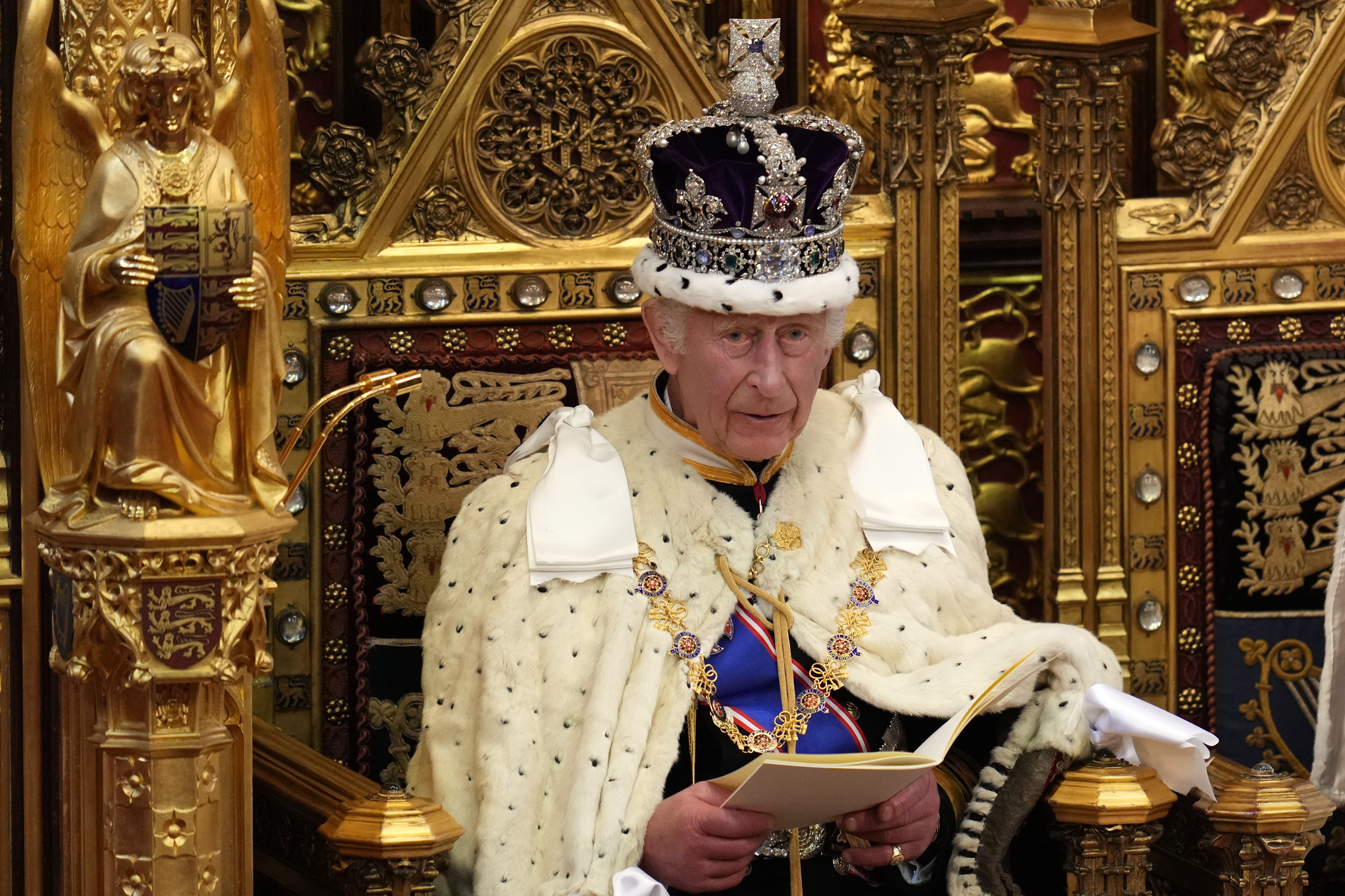 There was a surreal juxtaposition of pageantry and politics at the State Opening of Parliament (Kirsty Wigglesworth/PA)