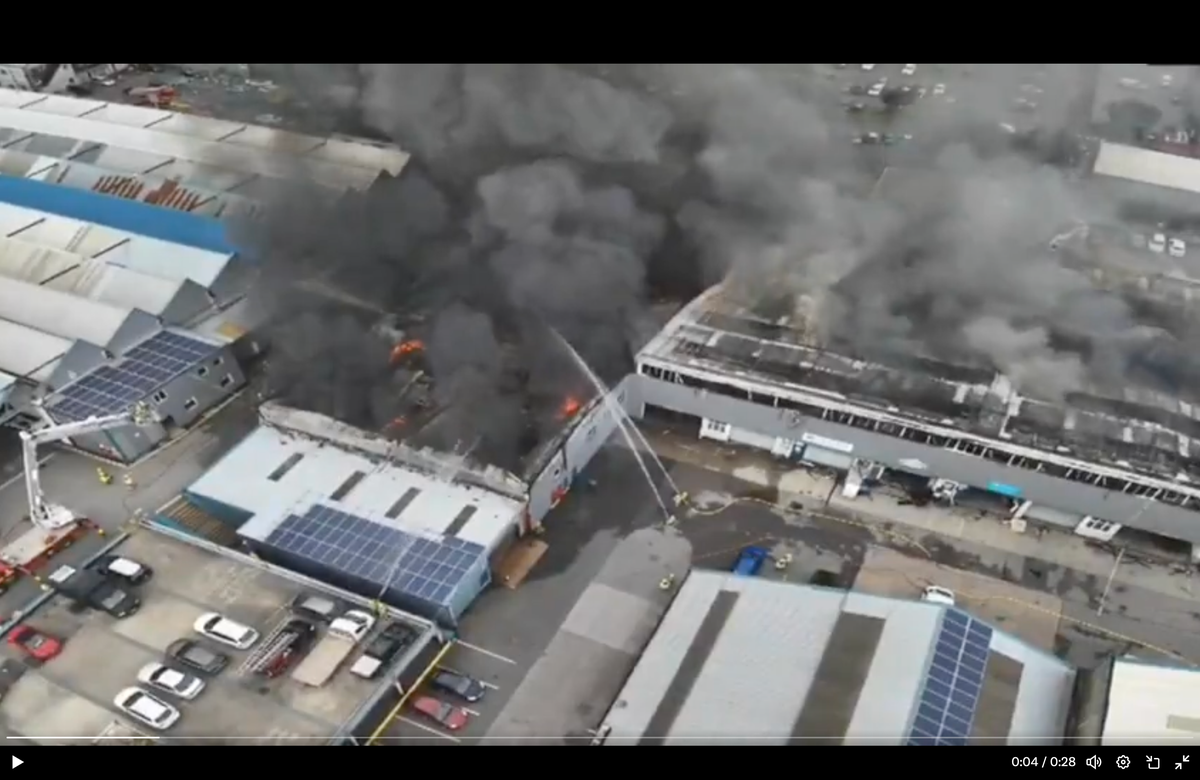 Birmingham factory fire: Smoke billows from industrial estate as more than 100 firefighters battle blaze 