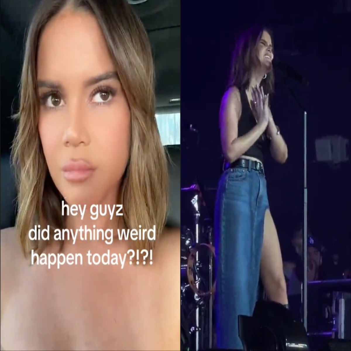 maren morris denim dress Maren Morris Responds to Her Denim Skirt Wardrobe Malfunction - Just Jared  - Celebrity News and Gossip