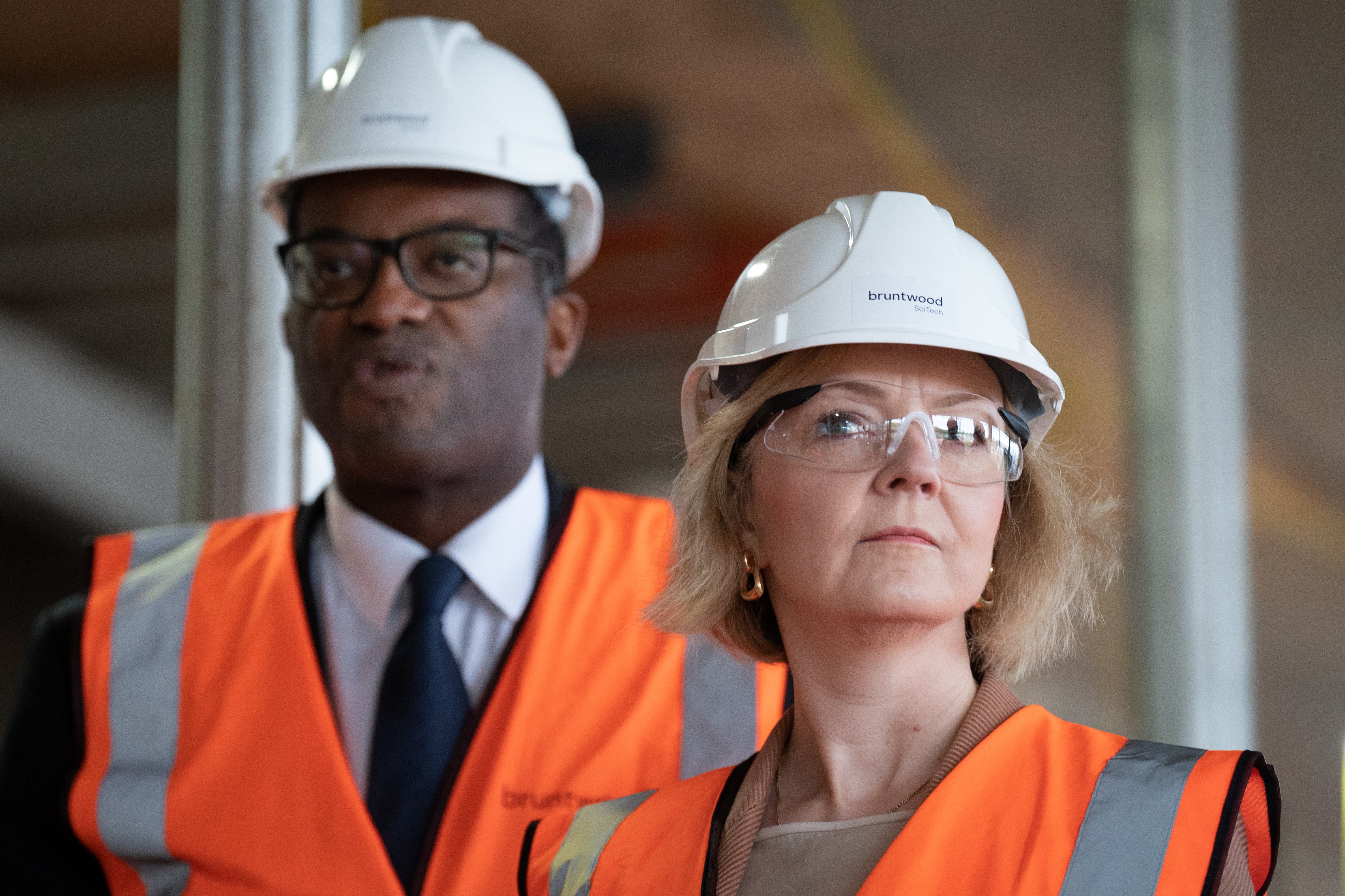 Truss with her chancellor Kwasi Kwarteng, who lasted 38 days during her disastrous premiership