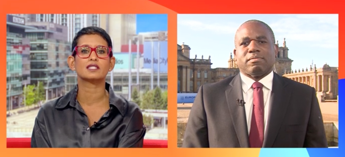 Lammy clashes with BBC presenter over Trump as he avoids saying &rsquo;neo Nazi&rsquo; comment was wrong