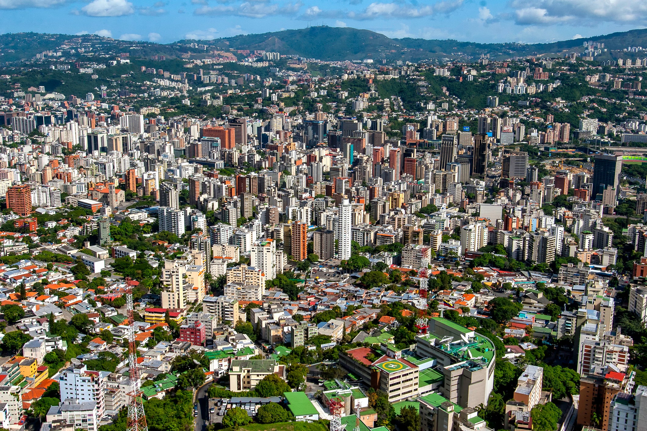 Caracas in Venezuela was given a 100 risk score