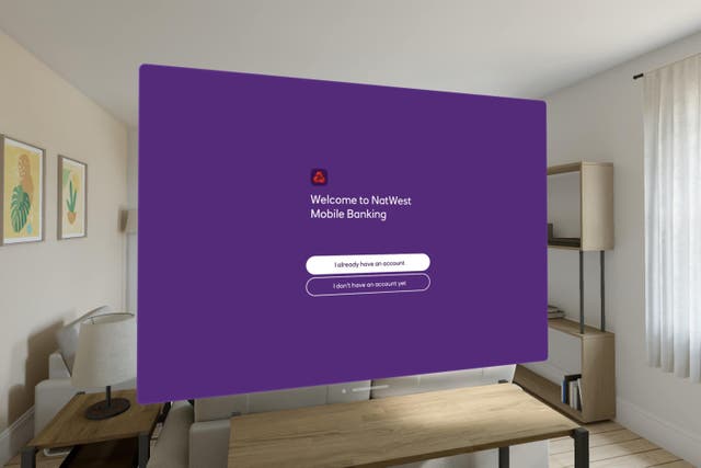 NatWest has said it is making its banking app available on Apple’s Vision Pro headset (NatWest/PA)