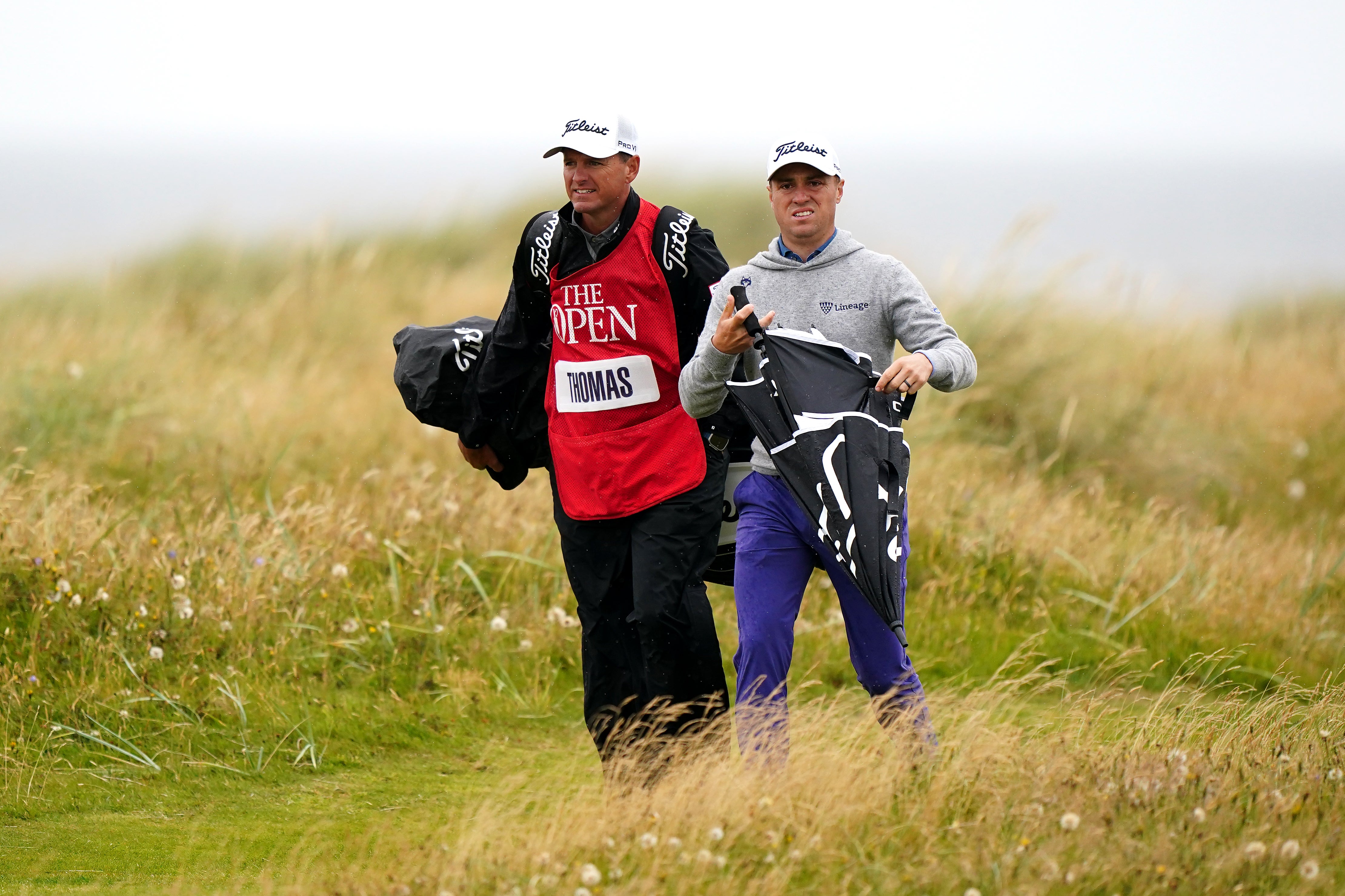 Justin Thomas shot a three-under 69 to set the early pace at Royal Troon (Zac Goodwin/PA)