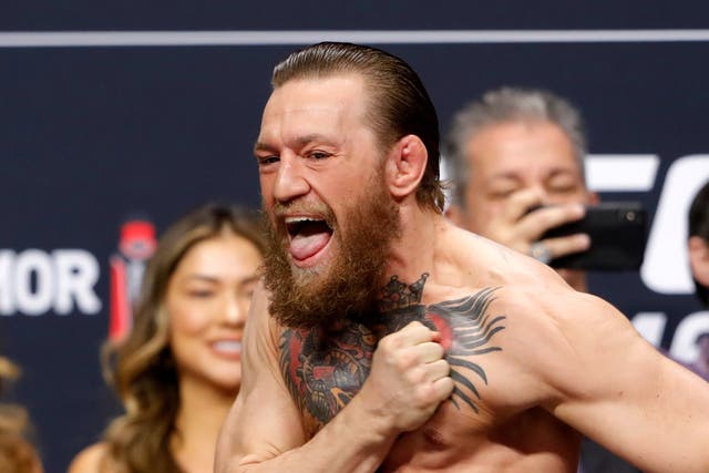 <p>Conor McGregor before his last win, against Donald Cerrone in 2020 </p>